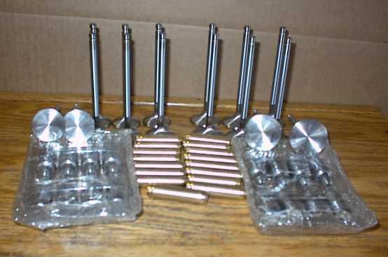 Mitsubishi 4g63 1mm oversize  h/p stainless steel  valves, guides, 3mm lashers 