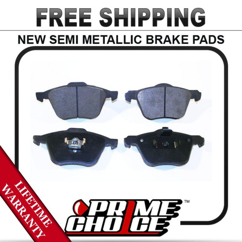 Front semi metallic disc brake pad kit full set with lifetime warranty