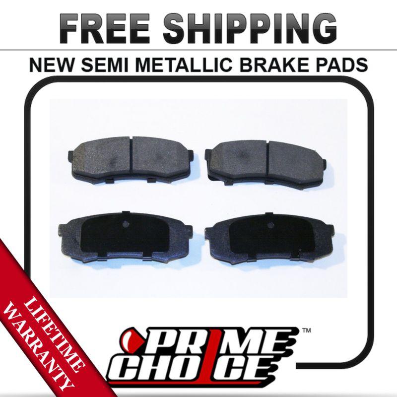 Rear semi metallic disc brake pad kit full set with lifetime warranty