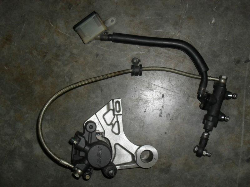 Honda cbr600rr rear brake assembly w/ steel braided line 05 06 2005 2006