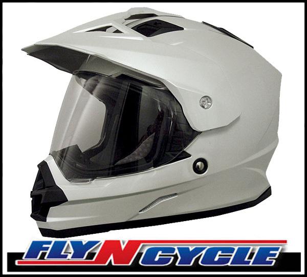 Afx fx-39 dual sport 3xl pearl white motorcycle full face helmet dot ece xxxl