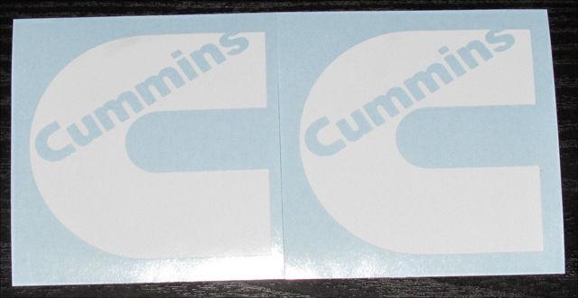 Dodge 2500/3500 cummins diesel logo vinyl sticker decal! (2) 3" gloss white!