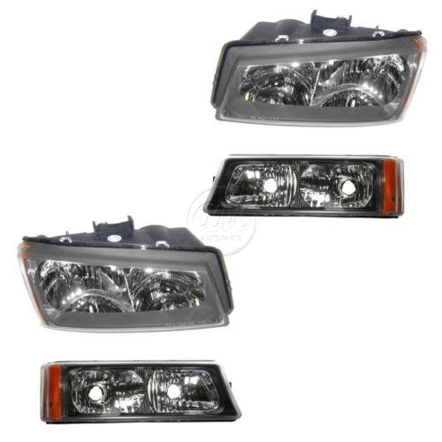 Headlight parking light lamp kit set of 4 for chevy avalanche 1500 silverado new