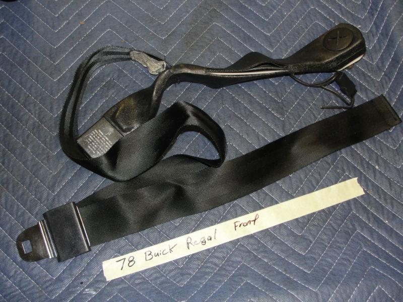 Oem 78-87 regal malibu classic firestone front seat belt receiver & buckle black