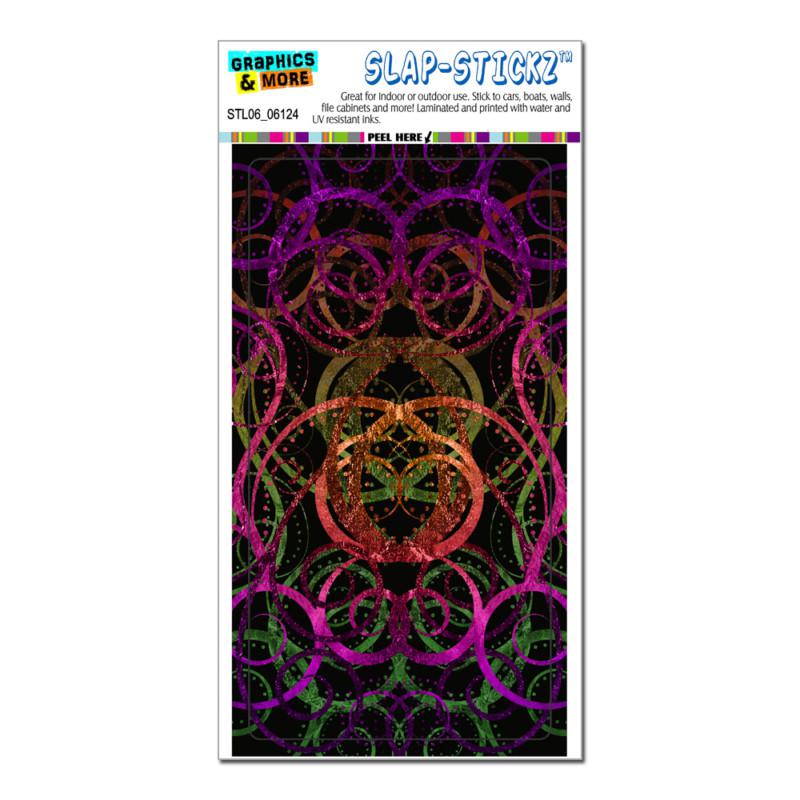 Art deco ribbons magenta gold mint - slap-stickz™ window locker bumper sticker