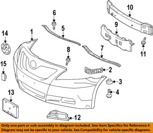 Toyota oem 5212933020h0 front bumper & grille-tow bracket cover