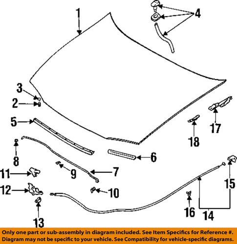 Subaru oem 57330fa100ml hood release cable-release cable