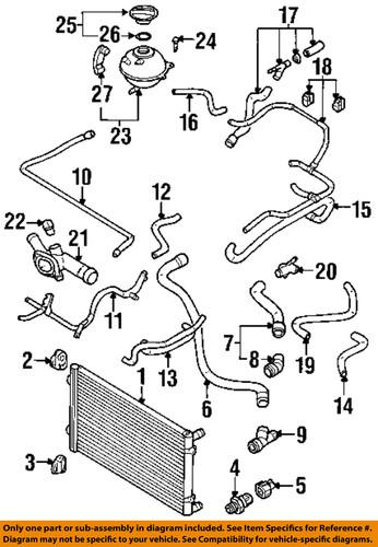 Volkswagen oem 06a121132 engine coolant outlet flange