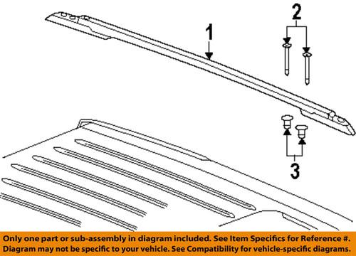 Mopar oem 6509876aa luggage carrier-cross bar nut