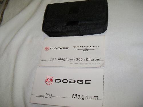 2008 dodge magnum owner manual 3/pc.set & black dodge sporty denim factory case 