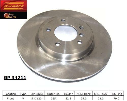 Best brakes usa gp34211 front brake rotor/disc-disc brake rotor