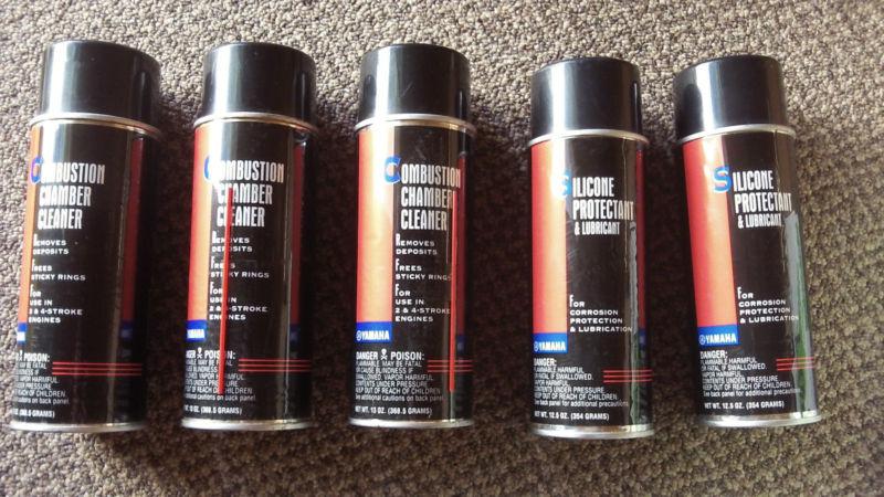 Yamaha combustion chamber cleaner [3] and yamaha silicone lube & protectant [2]