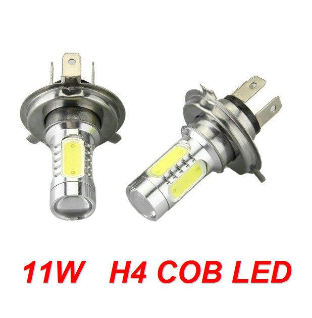 2 x car auto h4 cree q5 high power cob 4 led fog light drl headlight xenon white