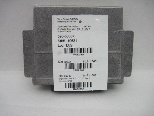 Ecu ecm computer saab 9-5 2003 v6 09378729 524598