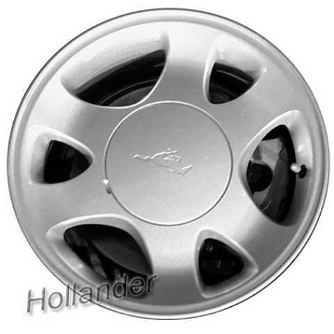 99 00 01 ford mustang wheel 15x7 6 spokes painted surface silver finish 162375