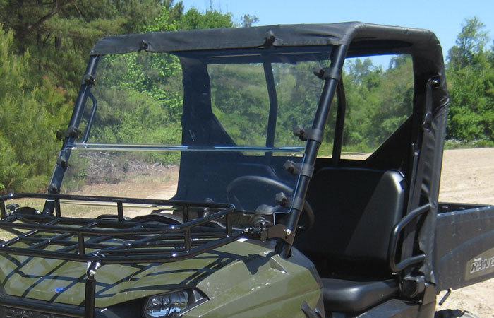 Polaris ranger 700 800 2009-13 roll cage soft sun top roof w/ rear window panel