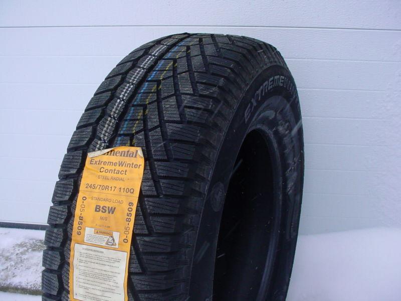 4 new 245 70 r 17 continental extreme winter contact tires snow 110q    4 tires