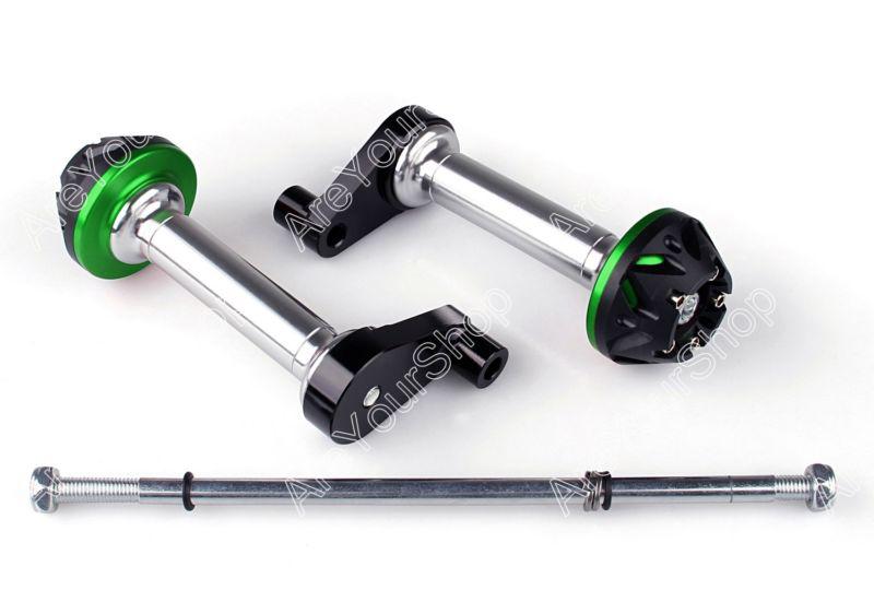 Frame sliders crash pads protector kawasaki ninja 250 250r ex250 08-12 green