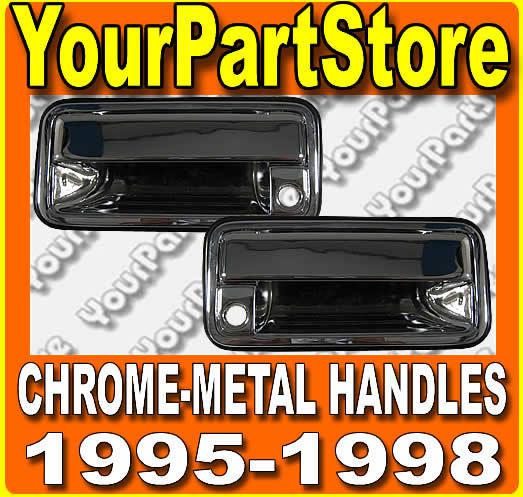 95 96 97 98 chevy gmc pickup pu truck outside complete door handles chrome pair