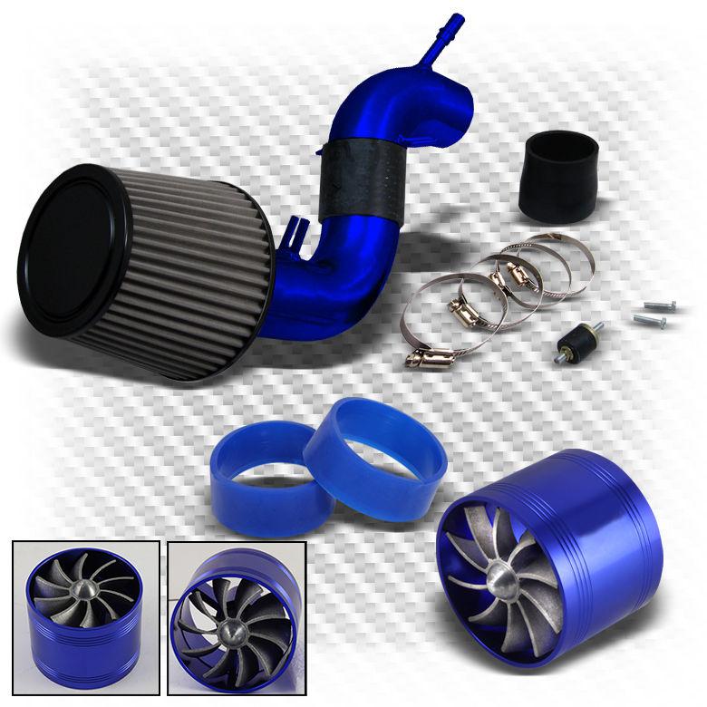 03-05 focus zx tornado twister cold air intake stainless filter induction blue