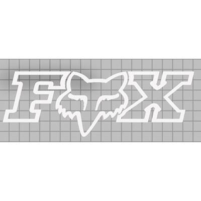 Fox racing fheadx tdc 2.75" sticker decal mx foxhead pack of 3 white 14358-008