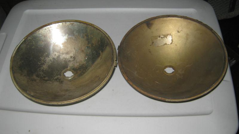 1930's headlight reflectors (1 pair two bulb)