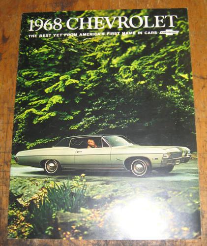 1968 chevrolet full size model dealer brochure * includes the ss super sports **