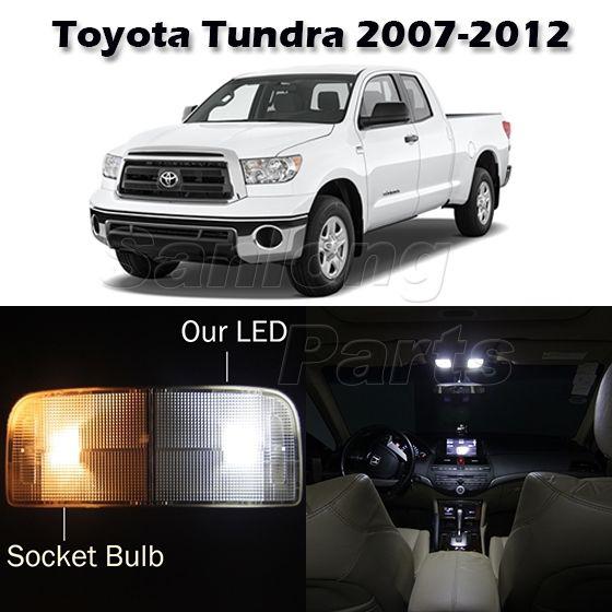 10 white map dome step license light package for 2007-2012 toyota tundra +tool