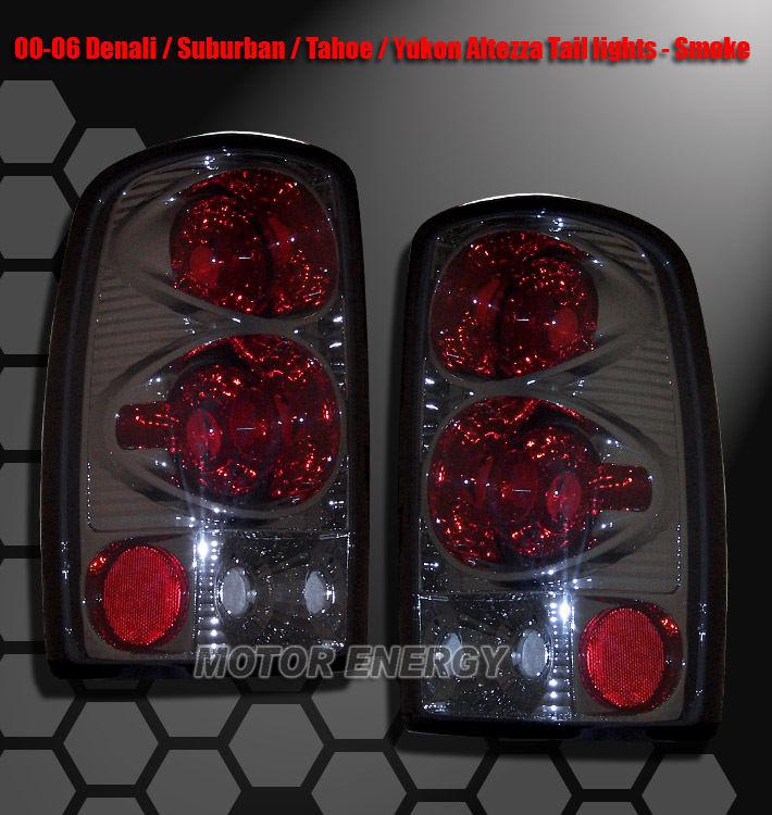 00-06 gmc yukon xl denali altezza tail lights smoke 05