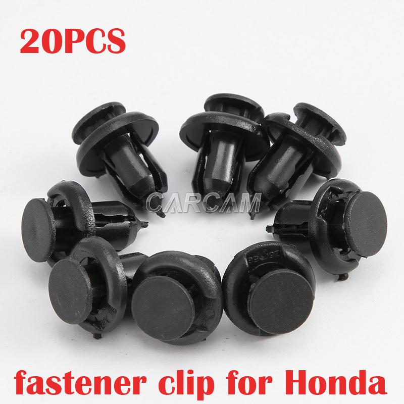 20pc nylon plastic rivet fastener bumper clip retainer for honda cr-v 1999-2010