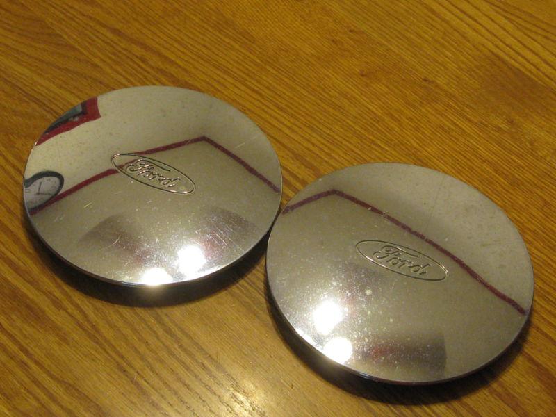 (2) 1996 ford taurus chrome center cap set of 2 nice used caps!!