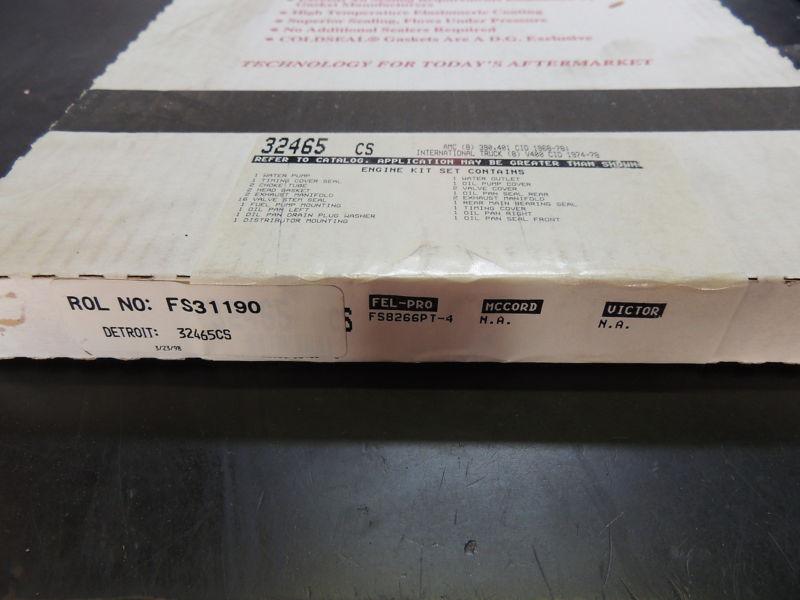 Detroit/iseal/corteco full set gaskets 32465cs amc & int'l truck v8 cyl engine