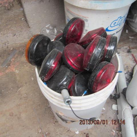 Bucket full of lollipop trailer lights