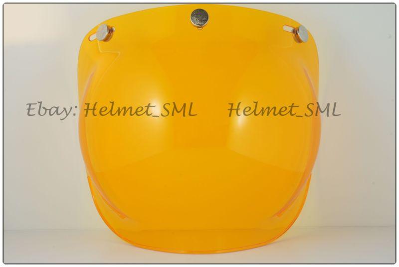 Bubble shield visor mask uv orange lens for helmet arai afx bell biltwell