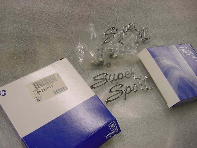 Chevy nova 1966-1967 nos quarter panel script emblems