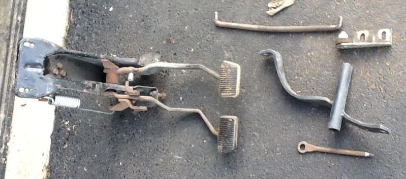 1967 68 mustang 4 speed standard shift brake pedal assembly w z bar etc.....