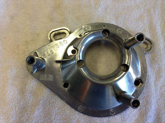 Harley s&s super e or super g- evo air cleaner backing plate #380 1984- 1992