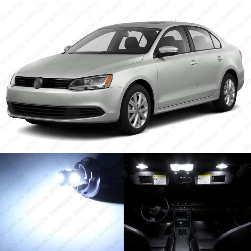 11 x xenon white led interior light package for 2011 - 2013 vw jetta mk6