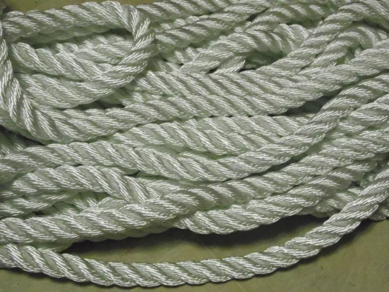 New 45 feet of 1-1/4 inch 3 strand nylon rope