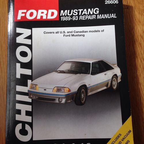 1989-1993 ford mustang chilton