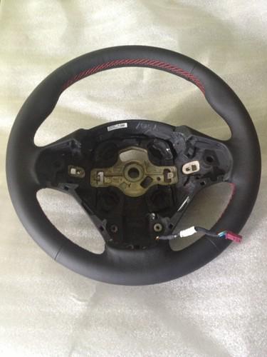 Bmw 335i f30 leather red stitch heated oem steering wheel with connect line 2013