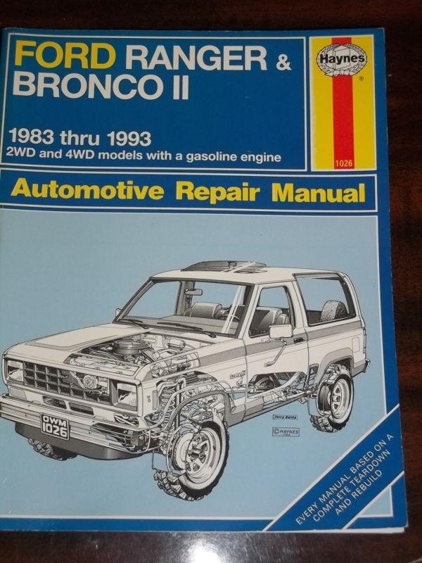 Ford ranger & bronco ii 1983-1993-2wd & 4 wd-repair manual