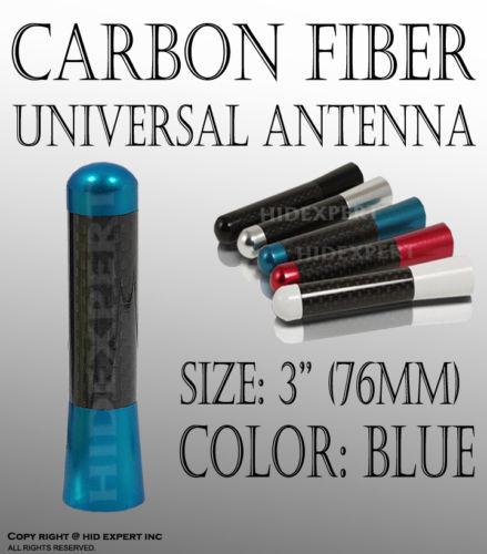 Gmc 3" 76mm 100% carbon fiber carry blue universal mini racing antenna ou8