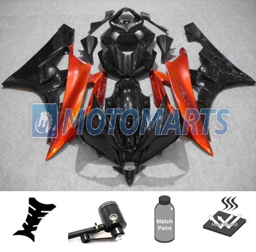 Bundle fairing with brake fluid reservoir oil pot for yamaha yzf 600 r6 06 07 ai