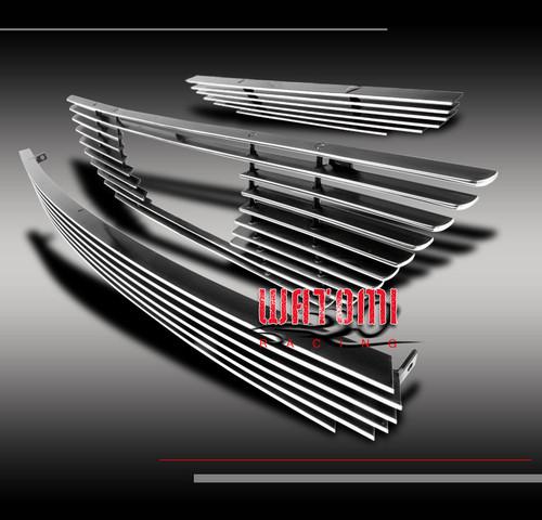 99-04 ford mustang hood scoop+upper+bumper billet grille insert combo logo cut