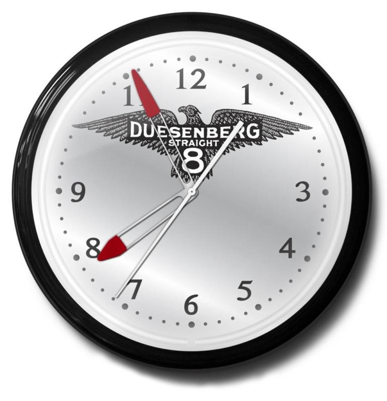 Dusenberg retro 20 inch neon wall clock vintage car hot rod garage new