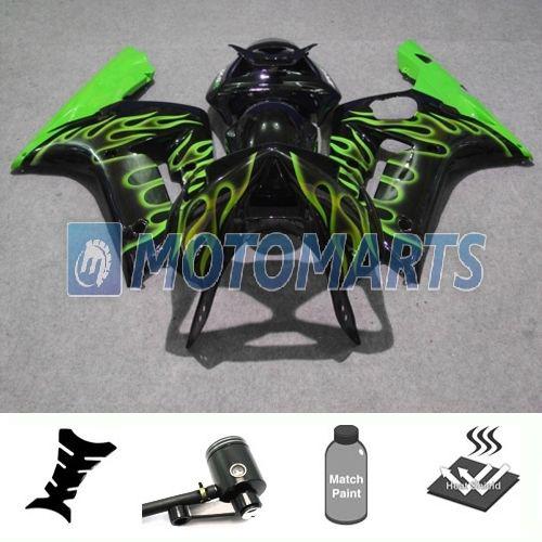 Bundle fairing body with brake fluid reservoir for kawasaki ninja zx 6r 03 04 aj