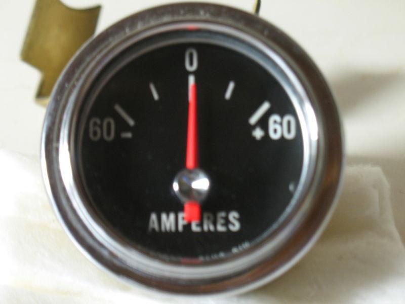 Ac spark plug amp meter ammeter panel mount nos