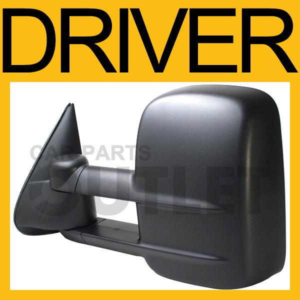 99 00 01 02 chevy silverado power heat tow mirror dual swing manual foldable l/h