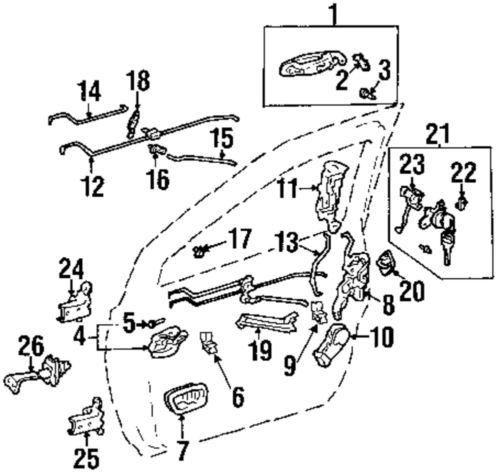 Toyota oem 6922008010a0 outside door handle-handle, outside